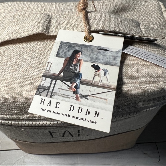 Rae Dunn Beige EAT lunch tote bag - Picture 7 of 7